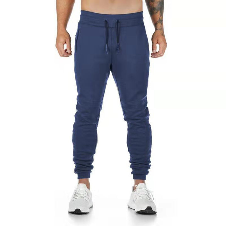 Men's narrow cut performance joggers with zippered pockets and knee stitched cut Mune Fashion