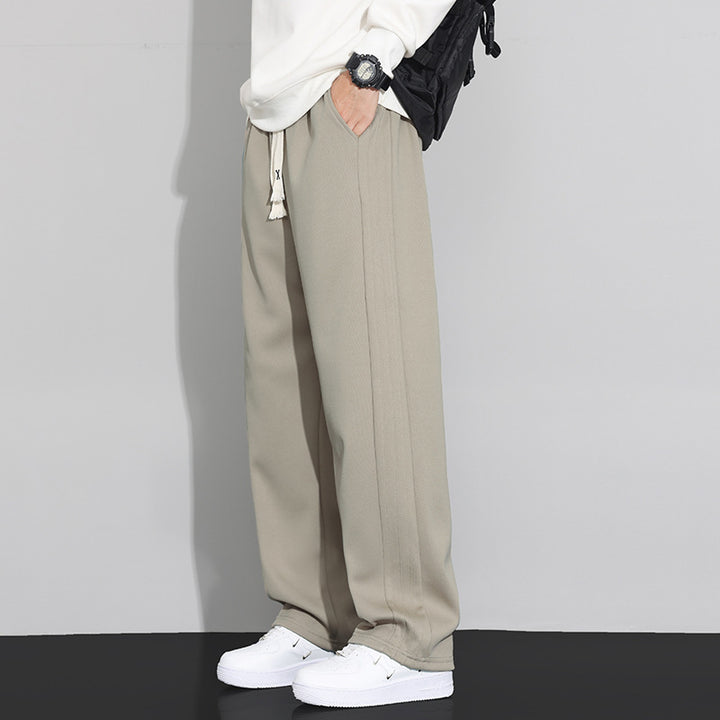 Men's loose-fitting lounge joggers with cotton fleece lining and adjustable drawstring Mune Fashion