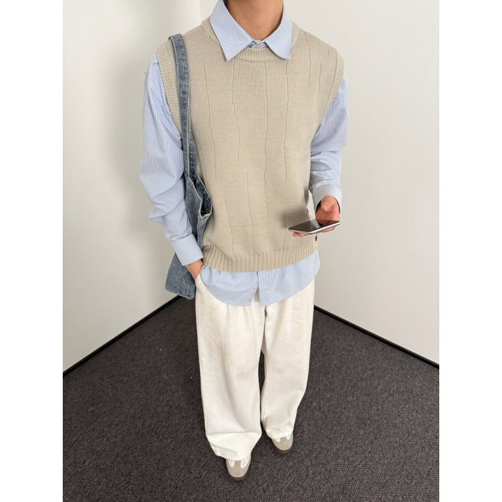 Unisex Stylish Knit Sweater Without Sleeves Mune Fashion