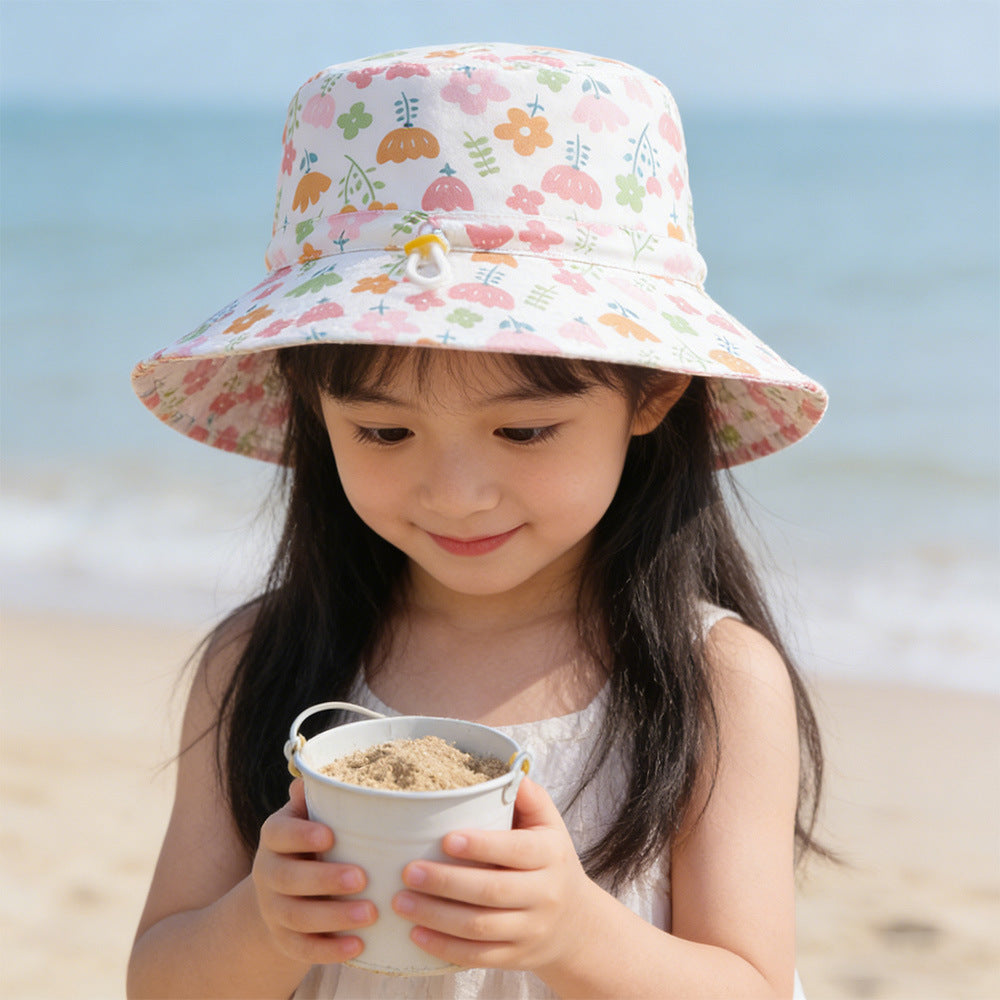 Unisex nan sun hat for children with adjustable chin strap, wide brim and high UV protection Mune Fashion