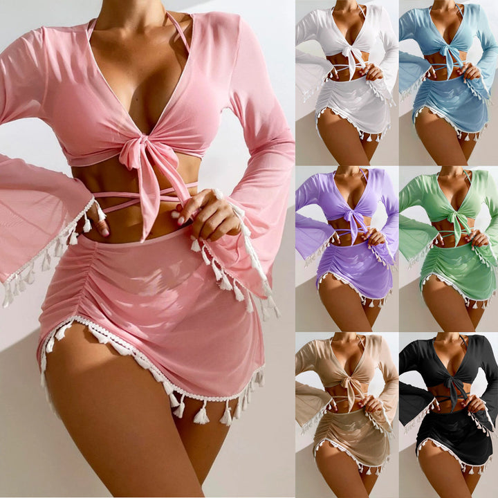 Women's beach outfit with elegant lacing details Mune Fashion