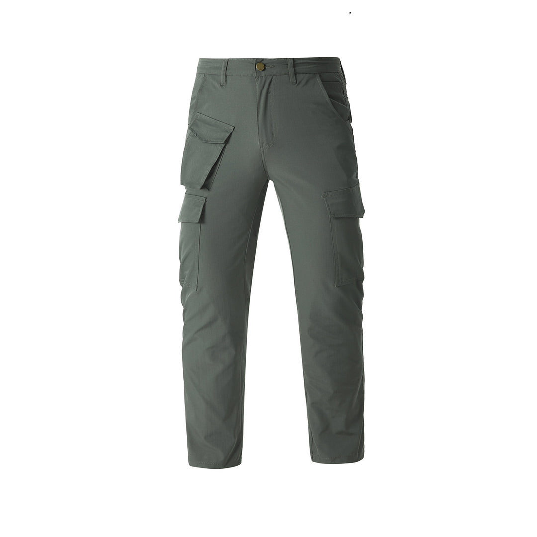Men's Lightweight Stretch Cargo Pants with Multiple Flap Pockets & Tapered Fit Mune Fashion