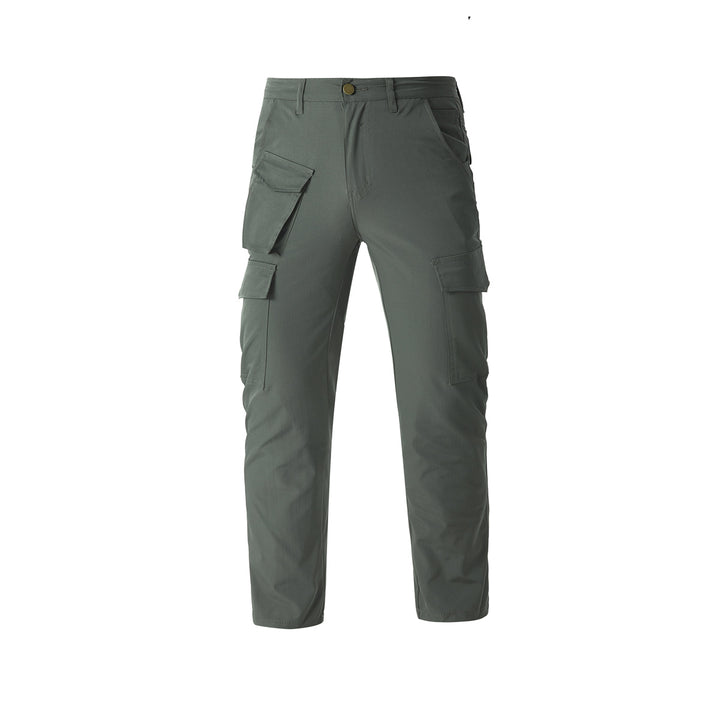 Men's Lightweight Stretch Cargo Pants with Multiple Flap Pockets & Tapered Fit Mune Fashion