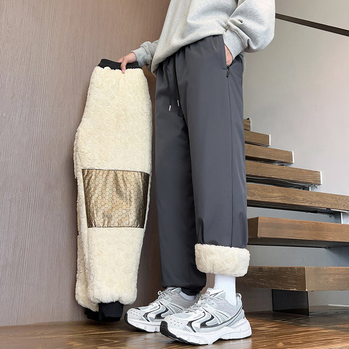 Men's Half-Length Insulated Casual Pants