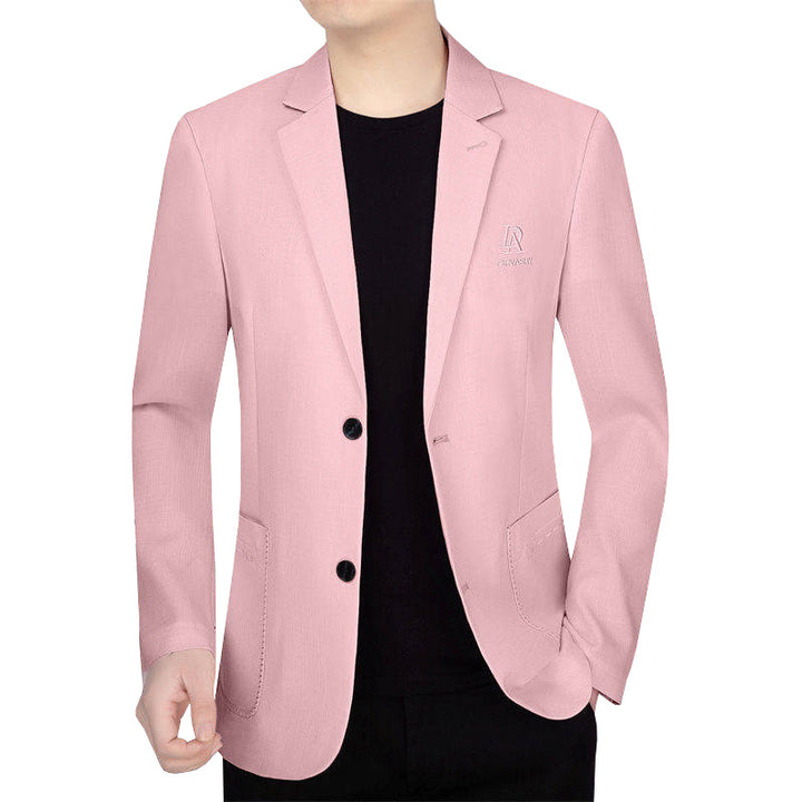 Men's slim fit single-breasted city blazer with textured wool blend Mune Fashion