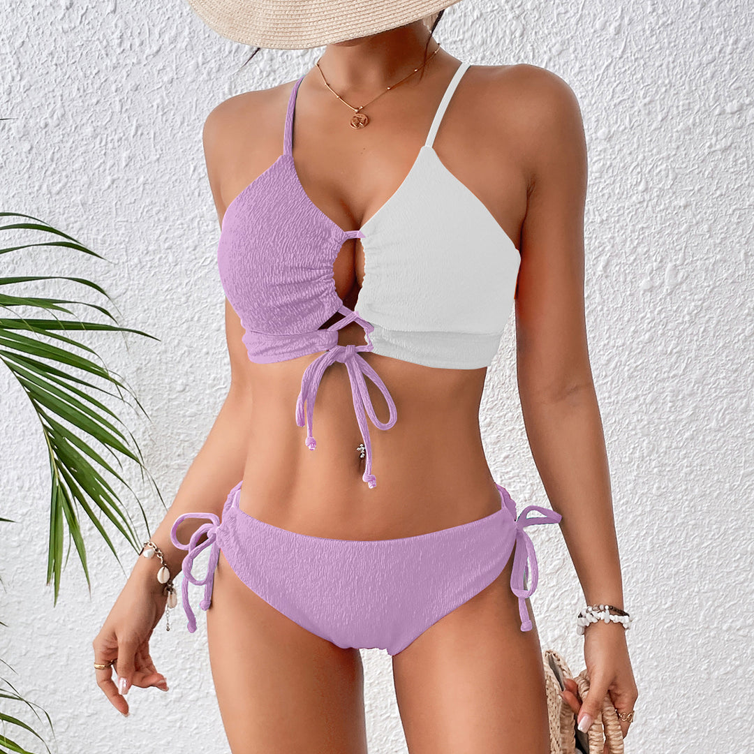 Women's bikini set with adjustable top and fashionable cut-out Mune Fashion