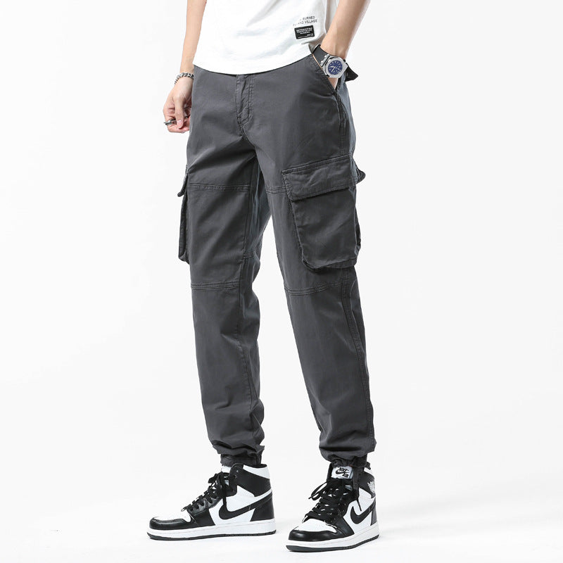 Herren Cargo-Joggerhose mit Kniepasse, elastischem Knöchelsaum und Großvolumigen Klappentaschen Mune Fashion