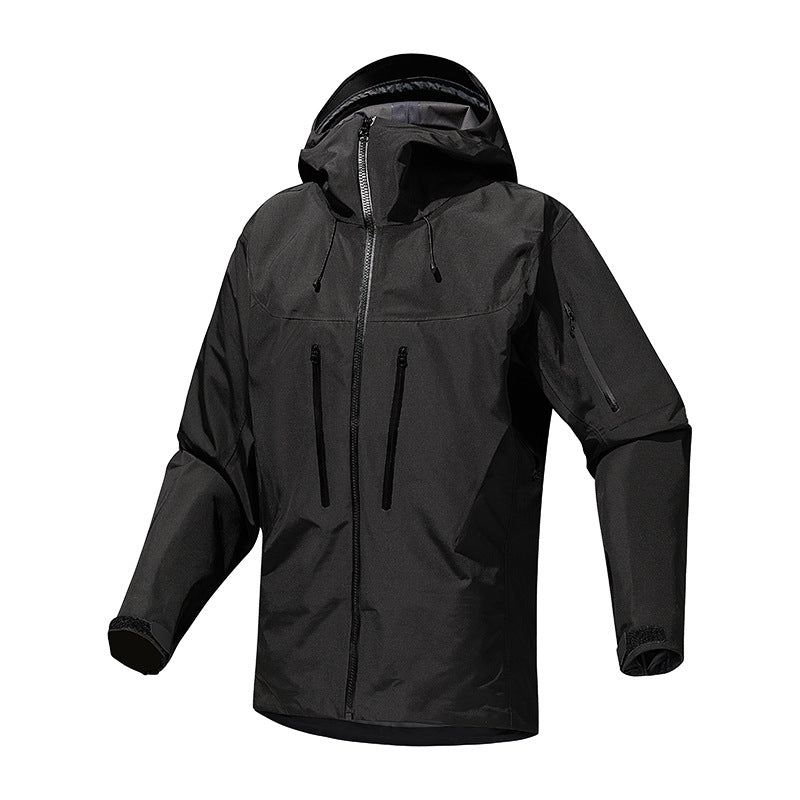 Men's Technical Waterproof Softshell Rain Jacket with Welded Seams and Vertical Chest Pockets Mune Fashion