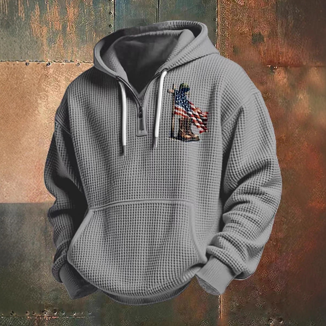 Men's hoodie with American flag design Mune Fashion