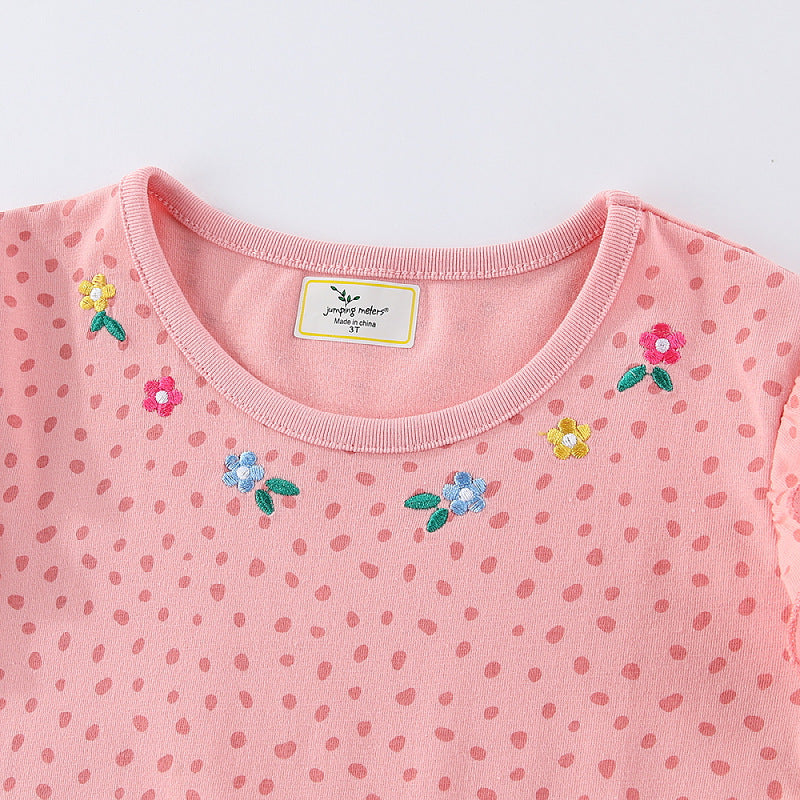 Girls long-sleeve dress with cute bunny and flower appliqués Mune Fashion