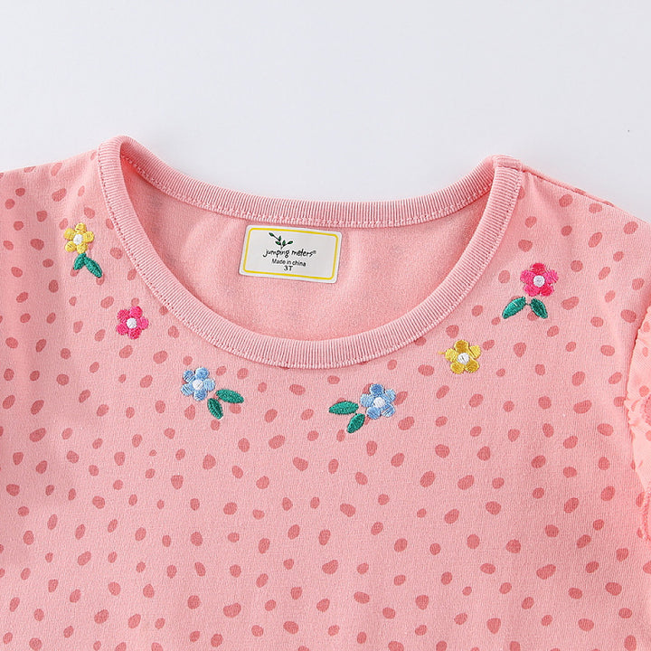Girls long-sleeve dress with cute bunny and flower appliqués Mune Fashion