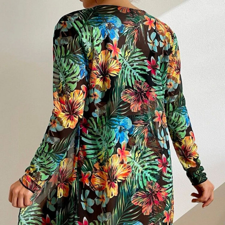 Women's bikini set with floral cover-up Mune Fashion