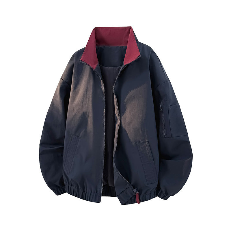 Women's Fashion Transitional Jacket with High Collar and Practical Pockets Mune Fashion