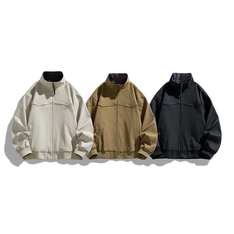 Men's Light Transitional Jacket with Stand-Up Collar Mune Fashion