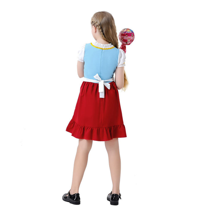 Ladies' traditional dirndl dress for children with apron and floral embroidery Mune Fashion