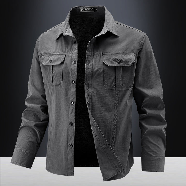Men's Casual Shirt Jacket with Chest Pockets Mune Fashion
