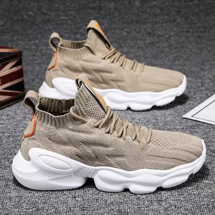 Women High-Cut Sport Sneakers with Elastic Knitted Section Mune Fashion