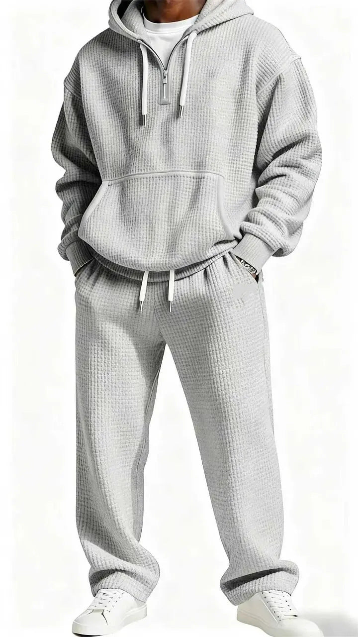 Men's trendy hoodie with practical zipper and comfortable jogging pants Mune Fashion