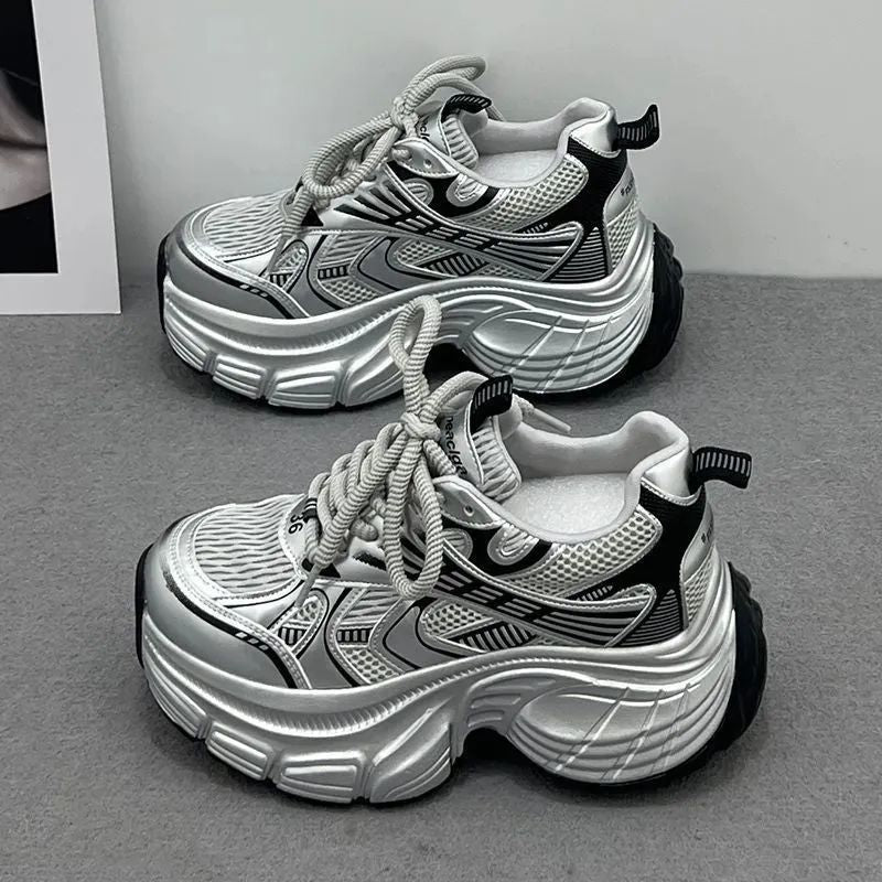 Women Sculptural Platform Sneakers with extravagant wedge sole Mune Fashion