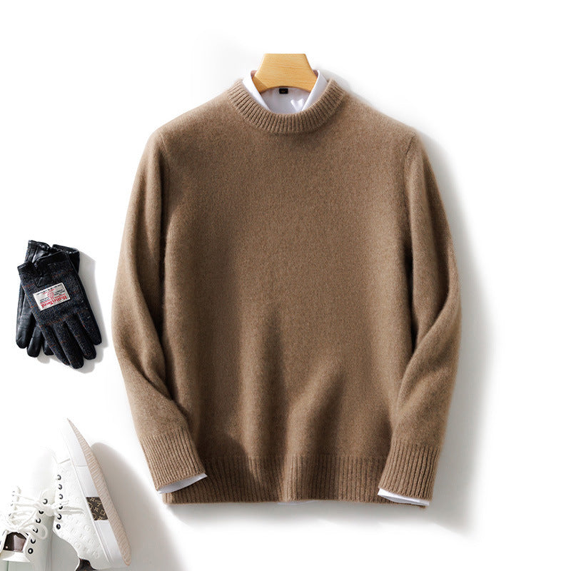 Men's Fine Stand Collar Pullover made of Cashmere Blend with Ribbed Cuffs and Slim Silhouette Mune Fashion
