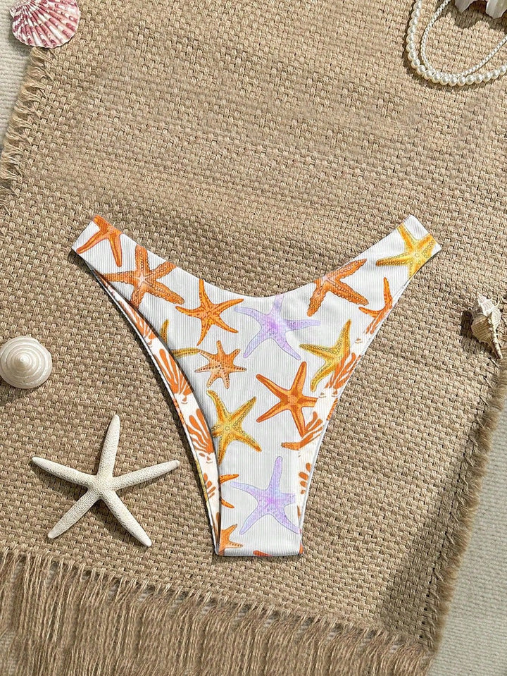 Women's triangle bikini with maritime star pattern Mune Fashion