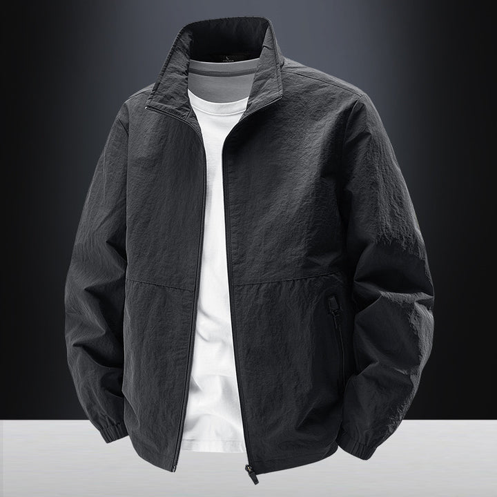 Men's ultralight windproof casual jacket with stand-up collar and zippered pockets Mune Fashion