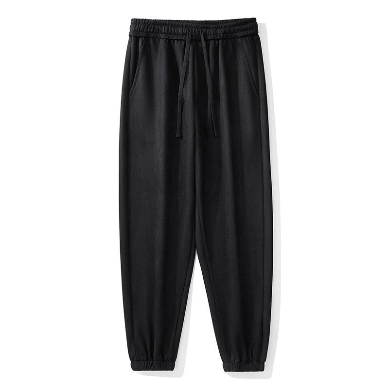 [Men] Tapered Jogging Pants with Elastic Waistband, Drawstring & Cuffs Mune Fashion