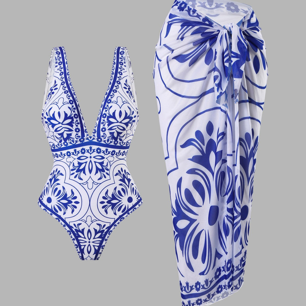 Women's Swimsuit and Wrap Skirt Mune Fashion