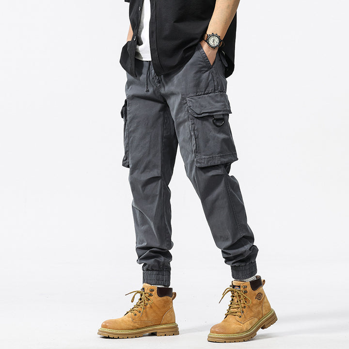 Herren Cargo-Jogginghose im Utility-Stil mit Elastikbund, Kordelzug und Multifachtaschen Mune Fashion