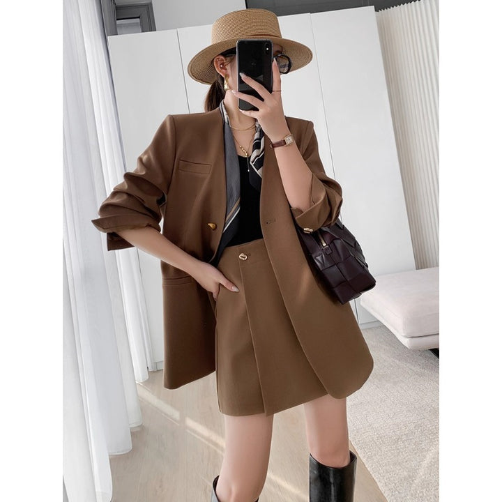 Women's Elegant Blazer with Skirt Mune Fashion