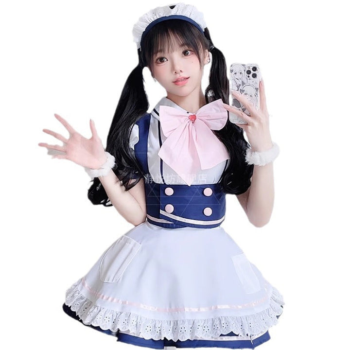 Ladies' costume dress in playful maid style with ruffles and bow details Mune Fashion