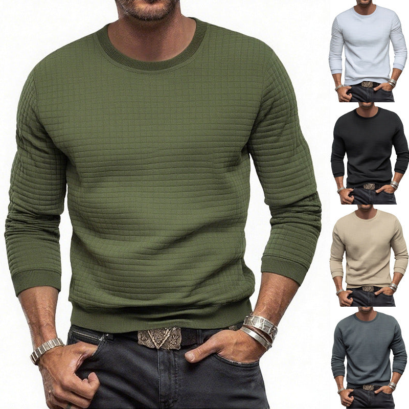 Men's structured crew neck sweatshirt made of quilted cotton blend Mune Fashion