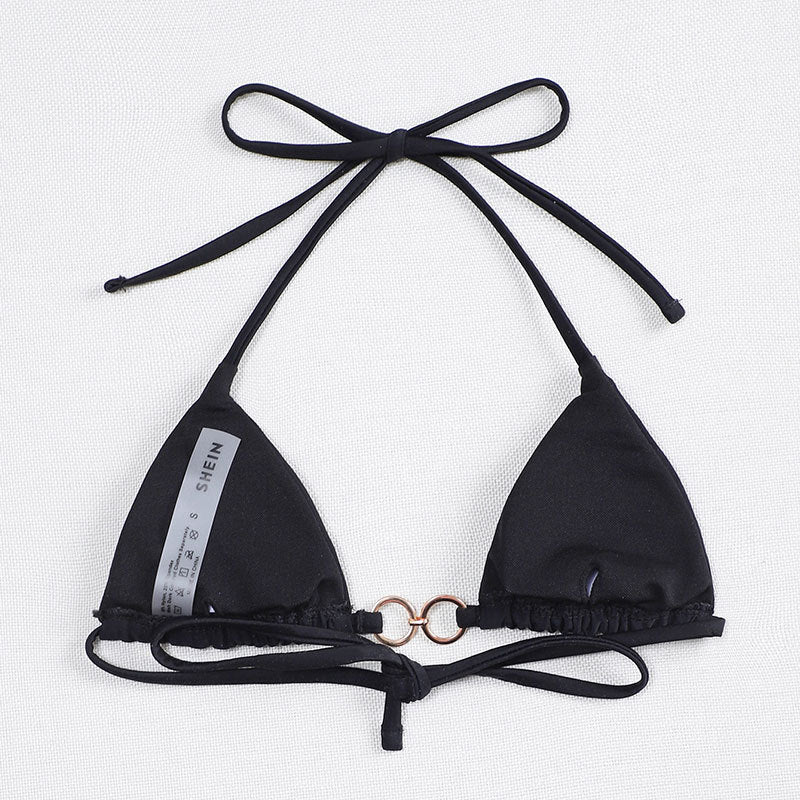 Women's Triangle Bikini with Charming Ring Detail Mune Fashion