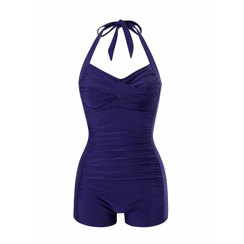 Women's One-Piece Swimsuit with Halterneck Design and Modern Fit Mune Fashion