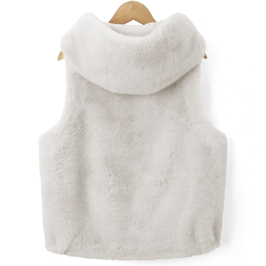 Women's Fleece Vest with Hood Mune Fashion