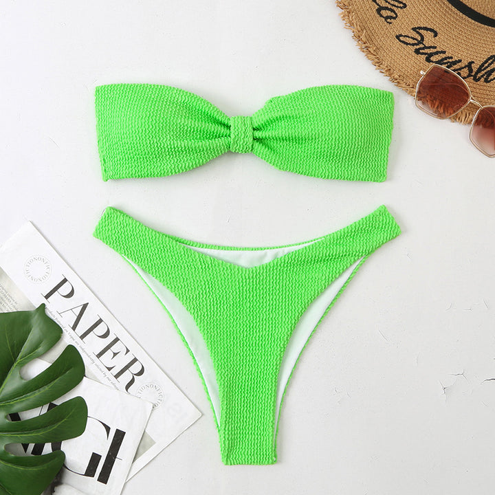 Women's bikini with elegant bandeau top and minimalist slip Mune Fashion