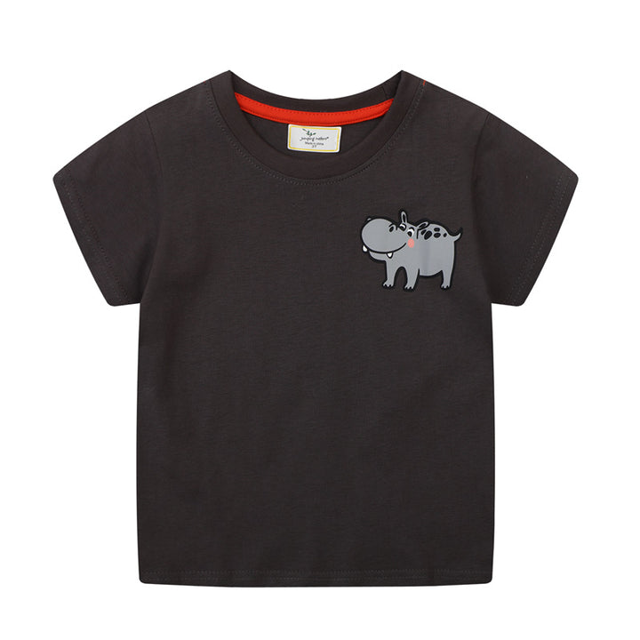 Boys T-Shirt with funny hippopotamus application Mune Fashion