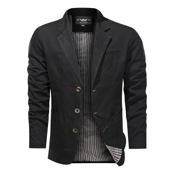 Men's lightweight cotton blazer jacket with striped lining Mune Fashion