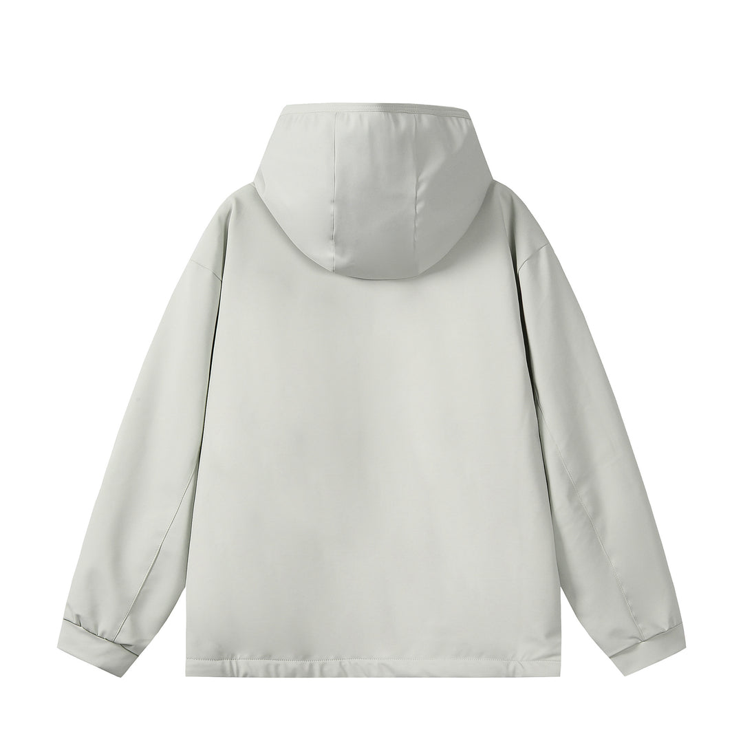 Unisex wind and rain jacket with hood, water-repellent softshell cover and warming fleece lining Mune Fashion