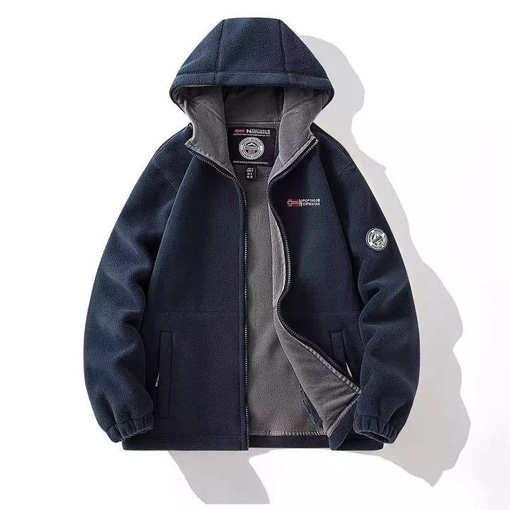 Women's Hooded Fleece Jacket with Teddy Lining and Full Zip Mune Fashion