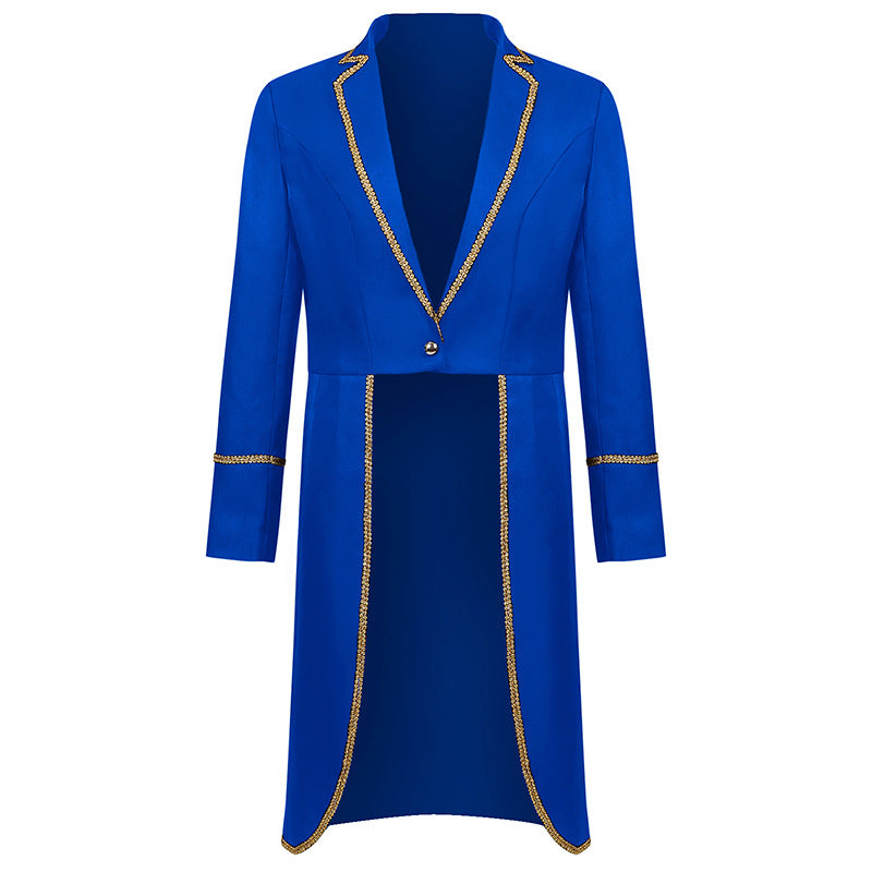 Women's longer tailored blazer coat with gold chain detail and single-breasted closure Mune Fashion
