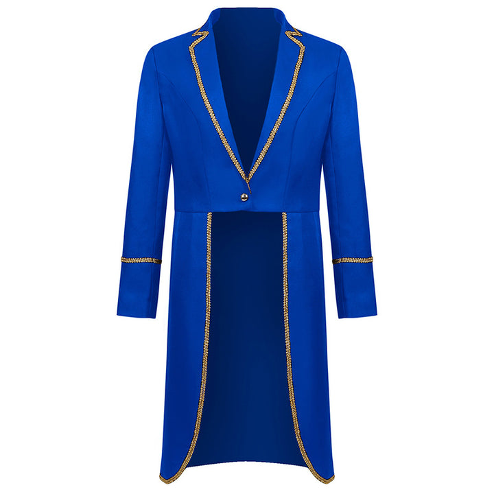 Women's longer tailored blazer coat with gold chain detail and single-breasted closure Mune Fashion