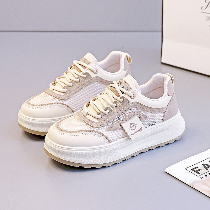 Women's lightweight platform sneakers with breathable mesh upper, padded heel collar, and shock-absorbing EVA sole Mune Fashion
