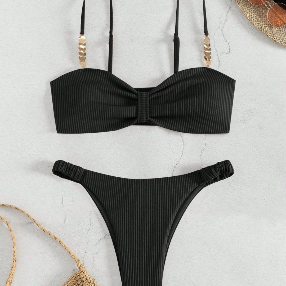 Women Bustier Bikini with elegant bow design and fashionable accents Mune Fashion
