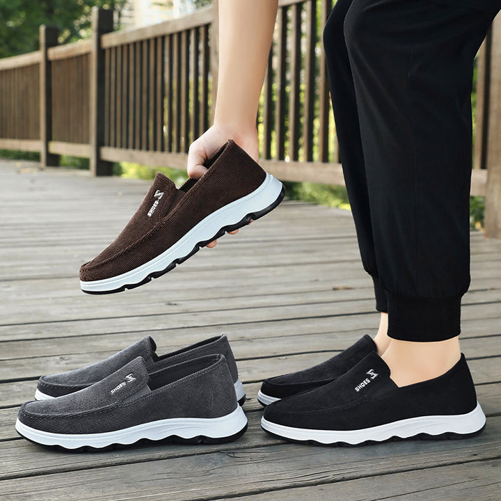 Men's lightweight breathable slip-on casual slippers with ribbed textile upper and shock-absorbing EVA midsole Mune Fashion