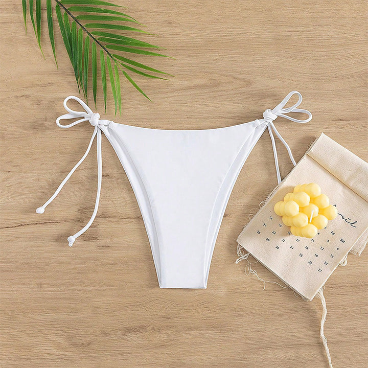 Women's High-Cut Bikini Bottom with Adjustable Ties Mune Fashion