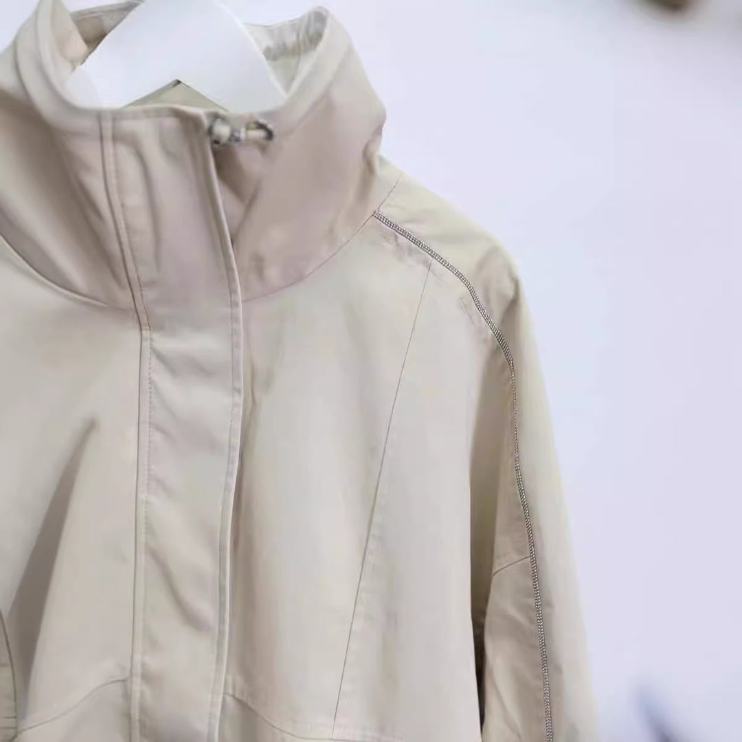 Women’s Fashion Casual Jacket with High Collar Mune Fashion