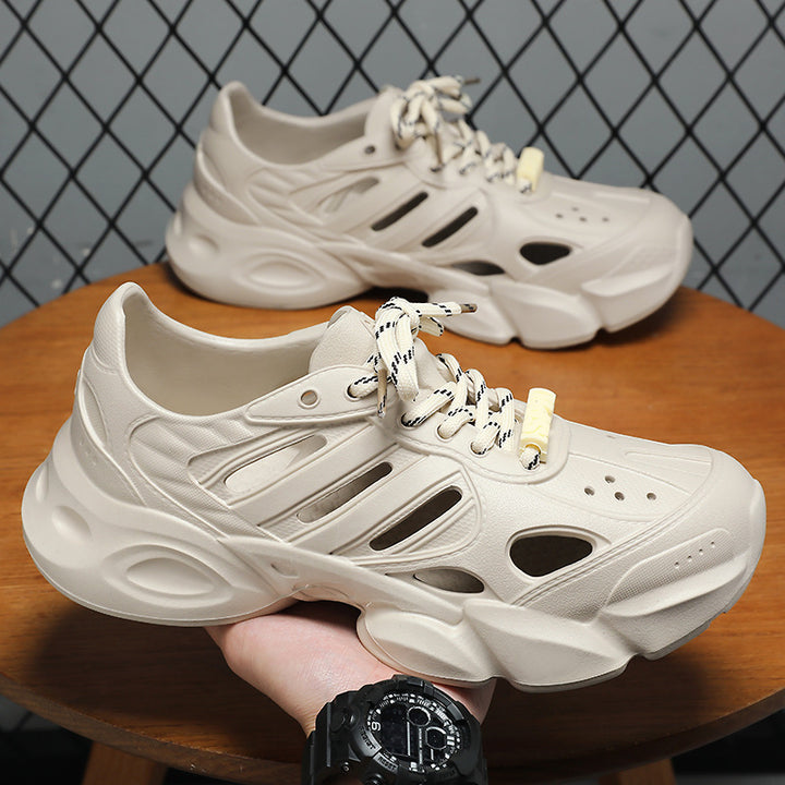 Men's futuristic breathable cut-out platform sneakers with shock-absorbing EVA sole and quick release Mune Fashion