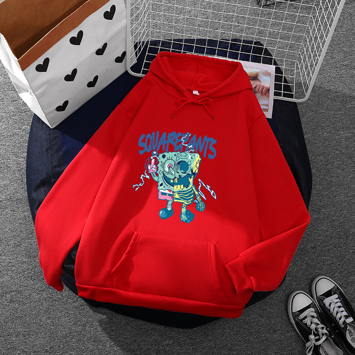 Women’s soft oversized hoodie with kawaii mushroom frog print, kangaroo pocket, and ribbed cuffs Mune Fashion