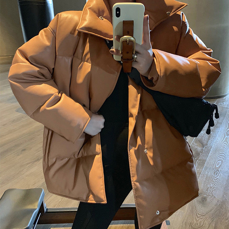 Women's Fashion Quilted Jacket with High Collar Mune Fashion 1789269028